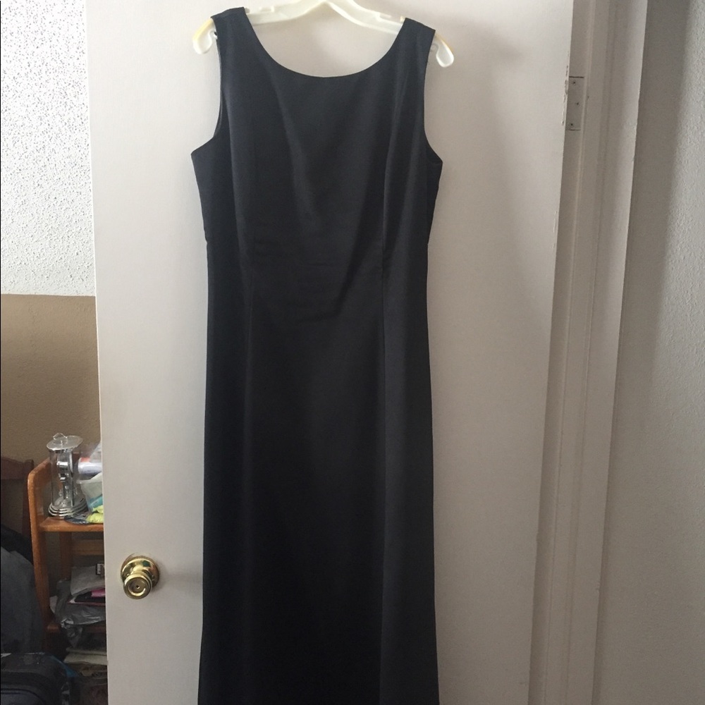 Black Satin Bridesmaids Dress